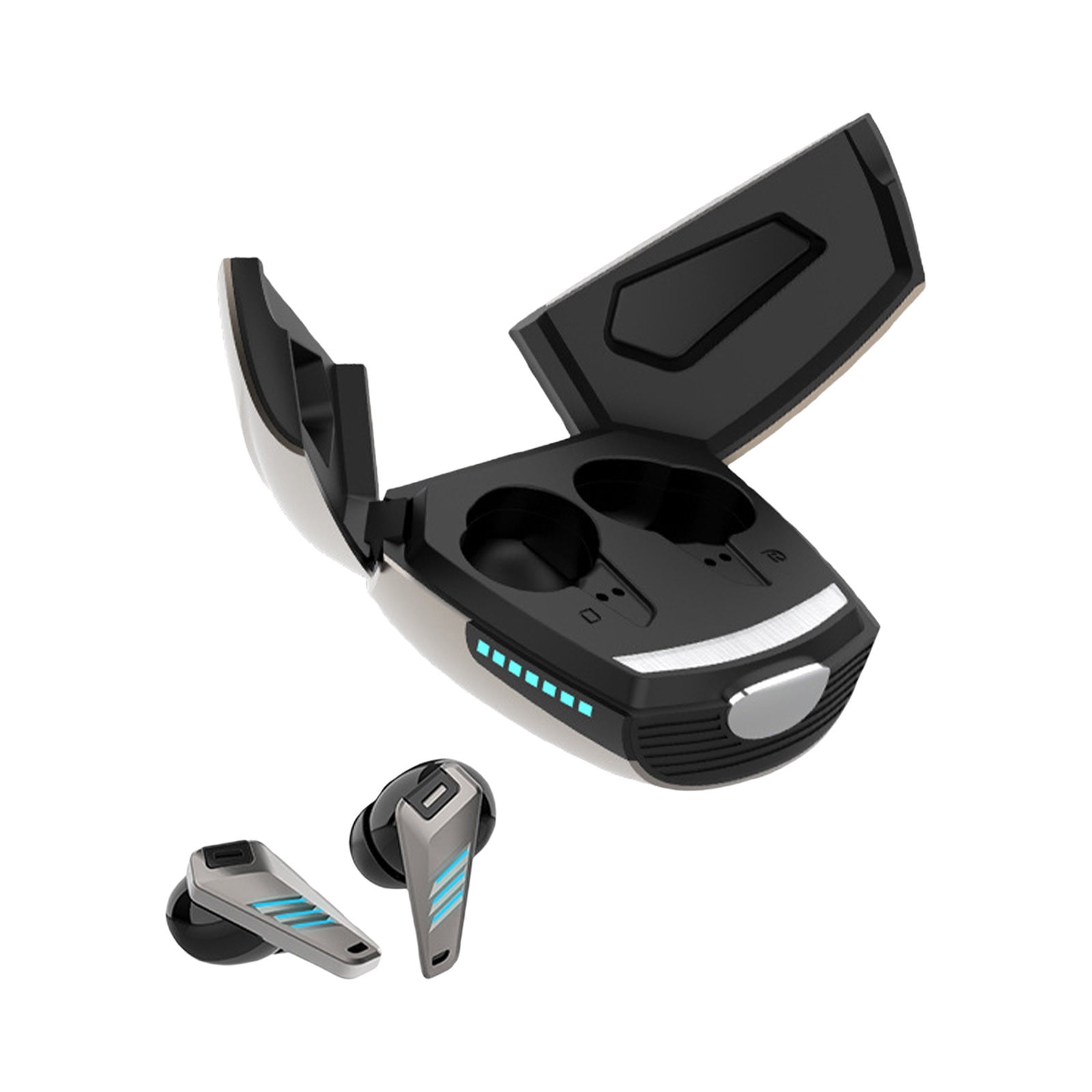COM1950s Low Latency Bluetooth Headset,Wireless Gaming Headphones with Microphone,Ipx6 Waterproof Sport Earphones for Pc,Hifi Stereo Sound,260 Hours Standby,Bt 5.3,3-Mode Decoding