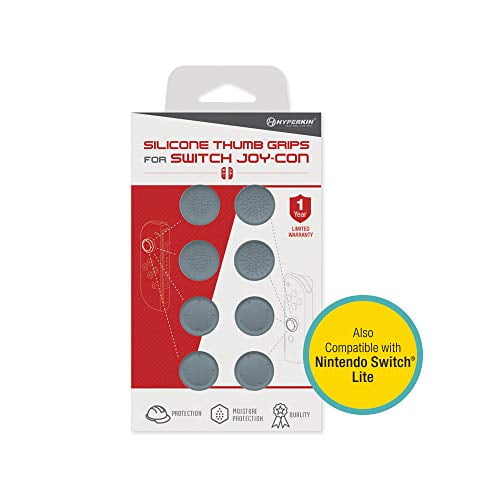 Hyperkin Joy-Con Silicone Thumb Grips - Neo Grey (8-Pack) for NintendoSwitch