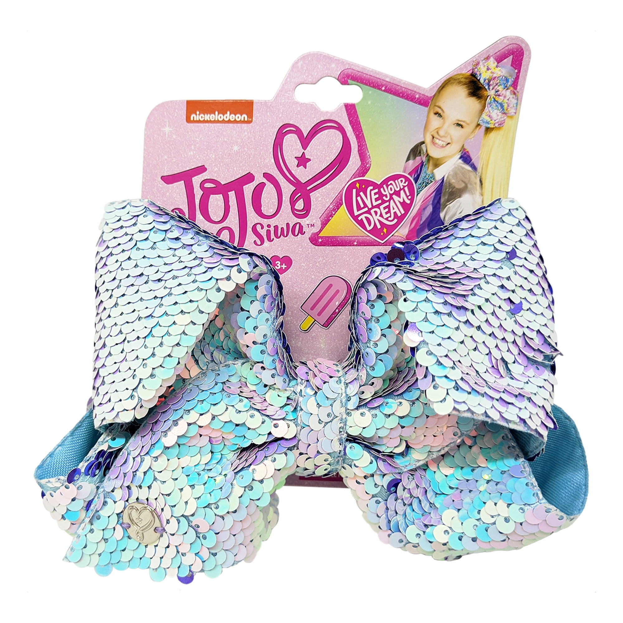 JoJo Siwa - Jo Jo Siwa Bow in Sparkly silver to purple - Walmart.com