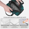 thumbnail image 5 of DouZhe Lunch Bags for Women and Men, Green Spiral Mandela Prints Reusable Portable Insulated Cooler Waterproof Lunch Tote Bag for Travel Work School Picnic, 5 of 7