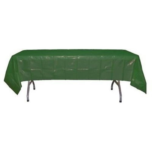 Exquisite Dark Green Rectangle Tablecloth 54” X 108” Disposable Plastic Tablecloth Cover