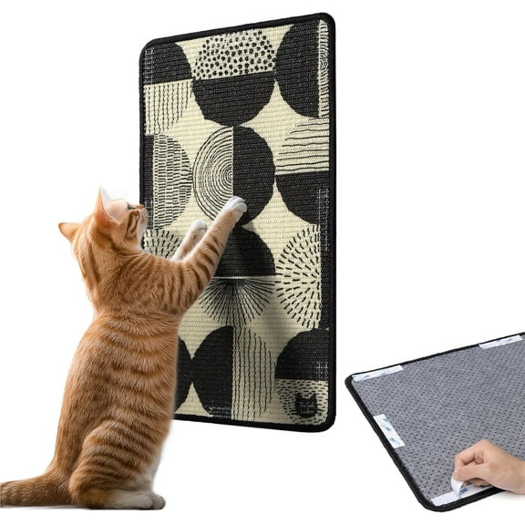 The Cat Ladies Scratching Poster - Wall Scratcher Pads - Scratch Mat Art Print for Indoor Cats - Furniture, Couch, and Carpet Protector - Wall Mounted or Floor Sisal Scratchers