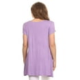 thumbnail image 4 of Women's Solid Casual Short Sleeve Loose Fit pockets Knit Shirt Tunic Top Tee/Made in USA, 4 of 4