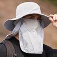 thumbnail image 3 of Sombrero Protección para el cuello Sombrero para el absorbe el sudor Sombrero de pesca Sombrero de cubo para mujer Gris claro kusrkot Sombrero de copa, 3 of 8