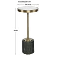 thumbnail image 3 of Uttermost Laurier Faux Shagreen Iron and Glass Accent Table in Brass/Gray, 3 of 5