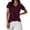 C-Watermelon Red417, variant on DHFJKG Women's Striped T Shirts Casual V Neck Short Sleeve Regular Fit Summer Top Casual Graphic Tee Soft Tops