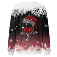 thumbnail image 4 of Ediodpoh Sweatshirt for Womens Merry Christmas Print O-Neck Round Neck Fit Pullover Tops Long Sleeve Loose Blouse Glass Snowflake Brick Red_001 XXXL, 4 of 5