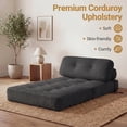thumbnail image 6 of Giantex Convertible Folding Sofa Bed, Fold Out Sleeper Chair, Floor Sofa for Bedroom, Black, 6 of 9