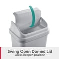 thumbnail image 6 of Sterilite Kitchen Trash Can, 13 Gallon Plastic Garbage Bin with Swing Top Lid, Light Gray, 6 of 9