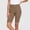 Brown, variant on PWPSG Womens High Waist Stretch Bermuda Shorts, Side Slit Craft with High Elastic Fabric, Slim Fit for Office Casual Outfits Blue S
