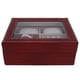 thumbnail image 3 of Organizador De Caja De Exhibición De Reloj Organizador De Caja De Reloj De Madera De Cuero Sintético Portátil Retro Con Almohada Desmontable Para Joyería Y Reloj Para Hombres ANGGREK Otros, 3 of 8