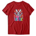 thumbnail image 1 of Mujeres Manga Corta Tops Impreso Cuello Redondo Camiseta Superior, Poliéster Spandex Vintage Humor, 1 of 4