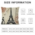 thumbnail image 5 of GOSMITH  Paris Square Throw Pillow Case Decorative Durable Eiffel Tower Throw Pillow Covers for Couch Sofa Bed Living Room Cushion Slip Cover, 5 of 5
