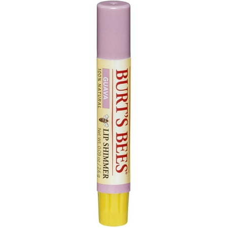 Burt's Bees Lip Shimmer, Guava 0.09 oz (Pack of 6)