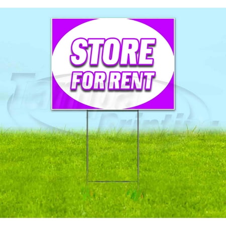Store For Rent (18 x 24 ) Yard Sign Includes Metal Step Stake