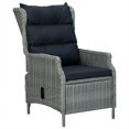 thumbnail image 3 of vidaXL 7 Piece Garden Dining Set Light Grey Poly Rattan, 3 of 5
