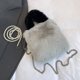 thumbnail image 4 of Panda Fur Messenger Bag Plush 24 Nuevos Estilos Furry Bucket Cute Face Covering Large Capaci (gris), 4 of 9