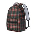 thumbnail image 2 of Red and Green Checkered Pattern Backpack for School, Cute School Bag with Adjustable Shoulder Straps and Padded Back, 15.3"x11"x6.7", 2 of 5