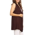 thumbnail image 3 of Moa Collection Women's Casual Open Draped Front Solid Cardigan Vest, 3 of 6
