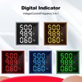 thumbnail image 2 of Three-Digit Display AC Current Voltage Frequency 3-in-1 Indicator 22mm Square Head LED Multi-Function Measuring Instrument Monitor AC60-500V 0-100A 20-75Hz, 2 of 8