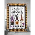 thumbnail image 5 of Fsddascl Halloween Gnomes Shower Curtain Set - Small 36" x 72" Washable Bathtub Curtain with 12 Hooks, Spooky Pumpkins Orange Black Plaid Waterproof Fabric Stall Shower Curtains for Bathroom/Bathtub, 5 of 6