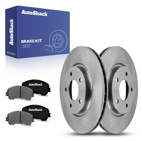 AutoShack Front Brake Rotors Ceramic Brake Pads | Replacement for 2014-2019 Nissan Rogue 2.5L AWD FWD | 6-PC Brake Kit