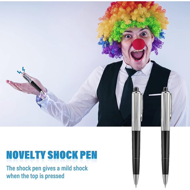 ShenMo 2pcs electric shock pen writing ballpoint pen novelty prank