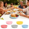 thumbnail image 6 of Silicone Plates for Seniors Elderly Adaptive Feeding Dinnerware Flexible Tableware Everyday Use Adults Kids Non- Dining Set, 7.8 in, Grey, 6 of 8