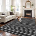 thumbnail image 2 of Area Rug for Living Room, Vintage Black Non-Slip Indoor Large Carpet for Bedroom/Dining Room, Country Farmhouse Plants Tree Pattern Washable Low-Profile Rectangle Floor Runner Rugs - 6 x 9 Ft, 2 of 8