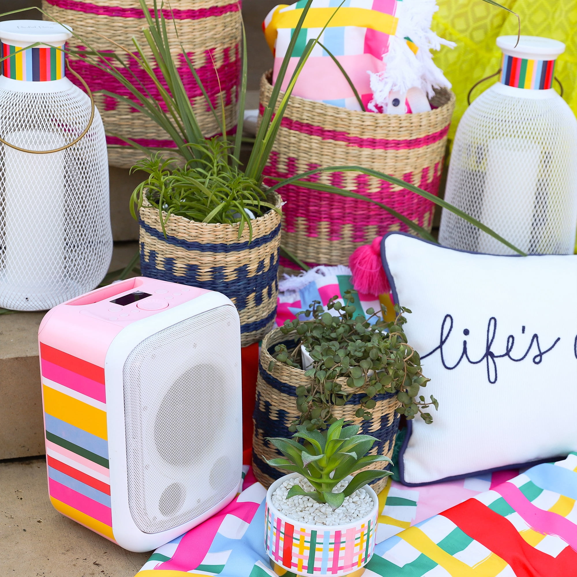 Packed Party "More Color More Fun" Portable Bluetooth Party Speaker, IPX5 Water Resistant, Rechargeable Battery