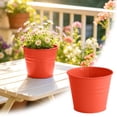 thumbnail image 2 of Colorful Metal Flower Pots, 5.12 Inch Small Iron Buckets for Succulents, Rustproof Decorative Containers for Balcony Deck Railing, Party Favors Organizing, 2 of 5