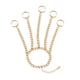 thumbnail image 2 of Moda Punk anillos pulsera Metal Unisex capas Vintage muñeca cadena regalos para el Día de San Valentín joyería de fiesta con 5 anillos cadena de mano Oro Yinane Pulsera punk, 2 of 8