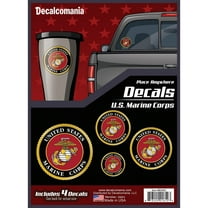 Officially Licensed Marine Corps Decals - 4 Piece US Military Stickers For Truck or Car Windows, Phones, Tablets & Laptops Large Military Decals 1.75 to 4 Inches Car Decals Military Collection
