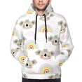 thumbnail image 4 of Hoodies for Men - Cute Koala Rainbow Long Sleeve Comfrt Men'S Fashion Hoodies & Sweatshirts, Sweatshirts for Men Hoodies Pullover Clothing Clothes with Pouch, 4 of 7