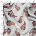 thumbnail image 2 of Soimoi Poly Canvas Orange Fabric By the Yard - 56 Inch Wide - Paisley Pattern Fabric - Botanical and Elegant Designs for Various Uses Printed Fabric, 2 of 6