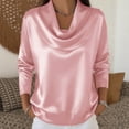 thumbnail image 4 of BUIGTTKLOP Womens Satin Blouse V Neck Long Sleeve Dressy Tops Trendy Fashion Business Casual Outfit 2026, 4 of 6