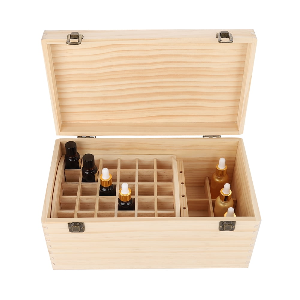 FAGINEY New Beautiful Doublelayer Wooden Large Essential Oil Storage