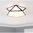 thumbnail image 2 of Aiwen Geometric Acrylic Flush Mount Ceiling Lamp with Integrated LED Light Black, 2 of 9