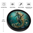 thumbnail image 3 of Sea Horse 9.8 Inches Silent Wall Clock, Round Digital Battery Operated Clock for Bedroom Living Room Kitchen Bathroom Decoration - Easy to Read Large Wall Clocks and Clocks for Walls, 3 of 6
