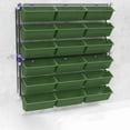 thumbnail image 5 of Pyramidti 2 Pcs Small Living Plant Wall Flowerpot Durable Pot 32.5X16.5CM Green, 5 of 8