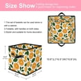 thumbnail image 2 of RATGDN Collapsible Fabric Cube Storage Bin with Double Handles for Living Room Bedroom Office Black - Orange Slices Green Leaf, 2 of 7