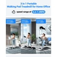 thumbnail image 4 of Walking Pad Treadmill with Incline and Handle Bar, 3.0 HP Foldable Treadmills 300LBS Capacity Folding Walking Pad 3 in 1 Under Desk Treadmill Remote Control with APP, 4 of 11