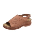 thumbnail image 2 of Sandalias romanas de boca de pez baja con punta abierta y tacón de cuña para mujer Wmkox8yii  nm1824, 2 of 3