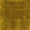 thumbnail image 1 of Ahgly Company Machine Washable Indoor Square Abstract Yellow Modern Area Rugs, 7' Square, 1 of 4