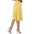 thumbnail image 6 of VUPSGEZ Women's Simple Comfort Basic Stretch A Line Flared Knee Length Skirt (Orange,M), 6 of 8