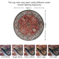 thumbnail image 2 of JV Home Round Rug Oushak Red Brown 4 ft Washable Carpet Anti Slip, 2 of 7