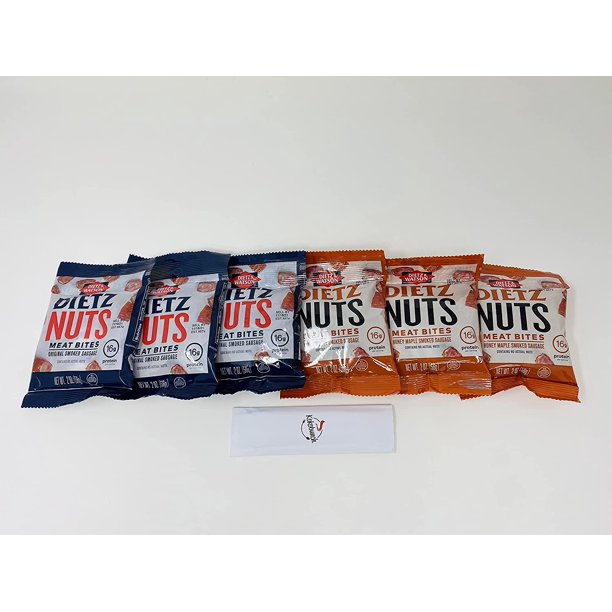 Dietz Nuts Meat Bites Beef Jerky Pork Jerky Smoked Sausage Variety Bundle with Kokobunch Kit by
