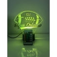 thumbnail image 5 of American Pro Football Sports Fan Team Sports Themed Ball Lamp Night Light LED Personalized Free Name Room Man Cave Decor 16 Colors & Remote, Made in America! (New Orleans), 5 of 7