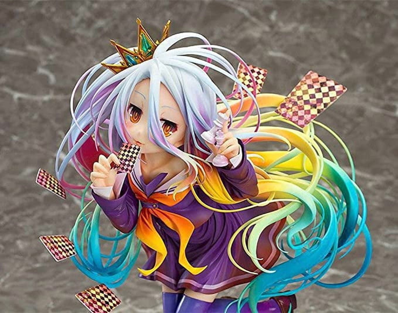 No Game No Life Anime Figure Shiro/Doll with Game Accessories/PVC Character Figures Desktop Figures 7.87 Inch