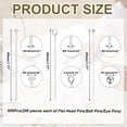 thumbnail image 2 of Uxcell Head Pins Set for Jewelry Making, 600 Pcs 3 Styles 1.77" Flat Head & Ball Head Pins & Eye Pins Findings for DIY Necklaces, Earrings, Bracelets Making Supplies (Silver Tone), 2 of 7